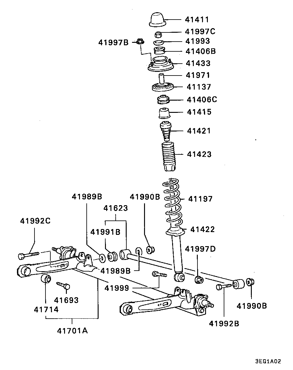 Mitsubishi MB631342 - Амортисьор vvparts.bg