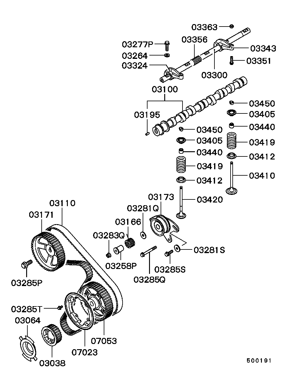 Hyundai MD050135 - Обтяжна ролка, ангренаж vvparts.bg