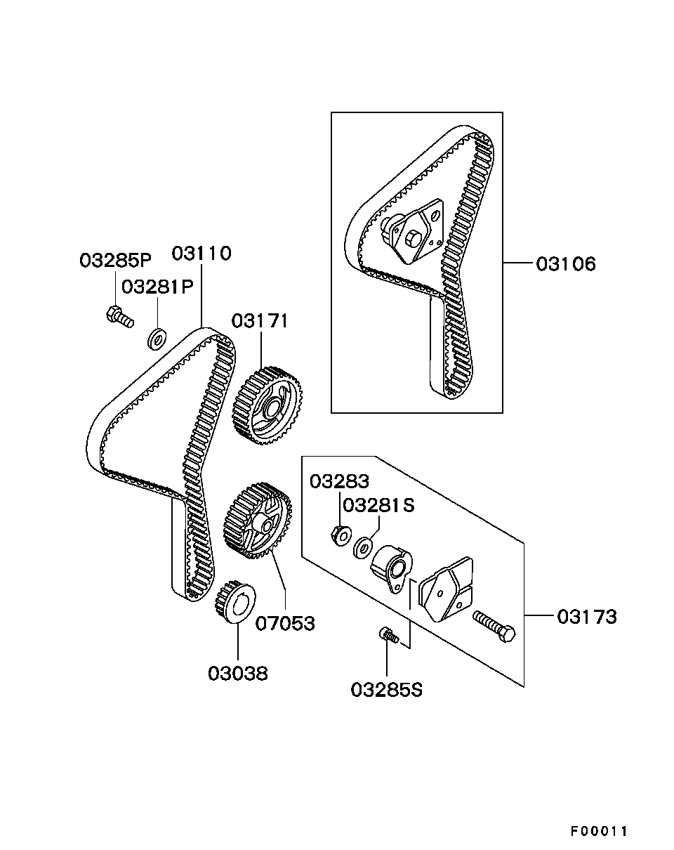 NISSAN M883810 - Ангренажен ремък vvparts.bg