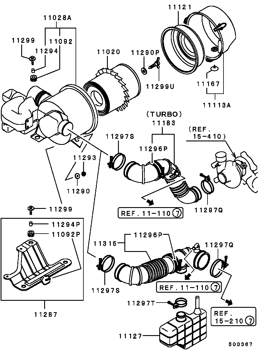 Mitsubishi MR 239466 - Въздушен филтър vvparts.bg