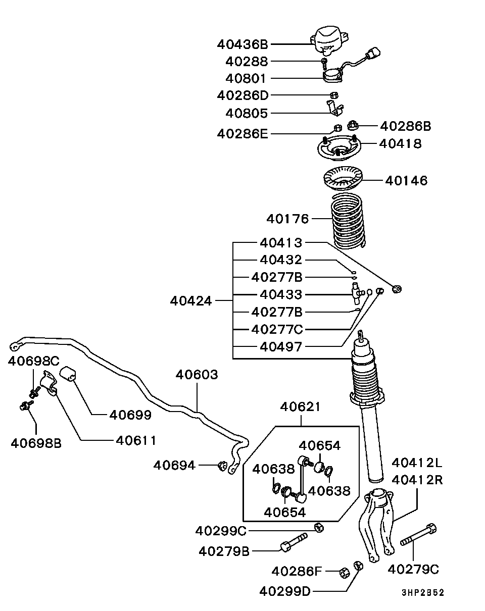 Mitsubishi MB891501 - Амортисьор vvparts.bg