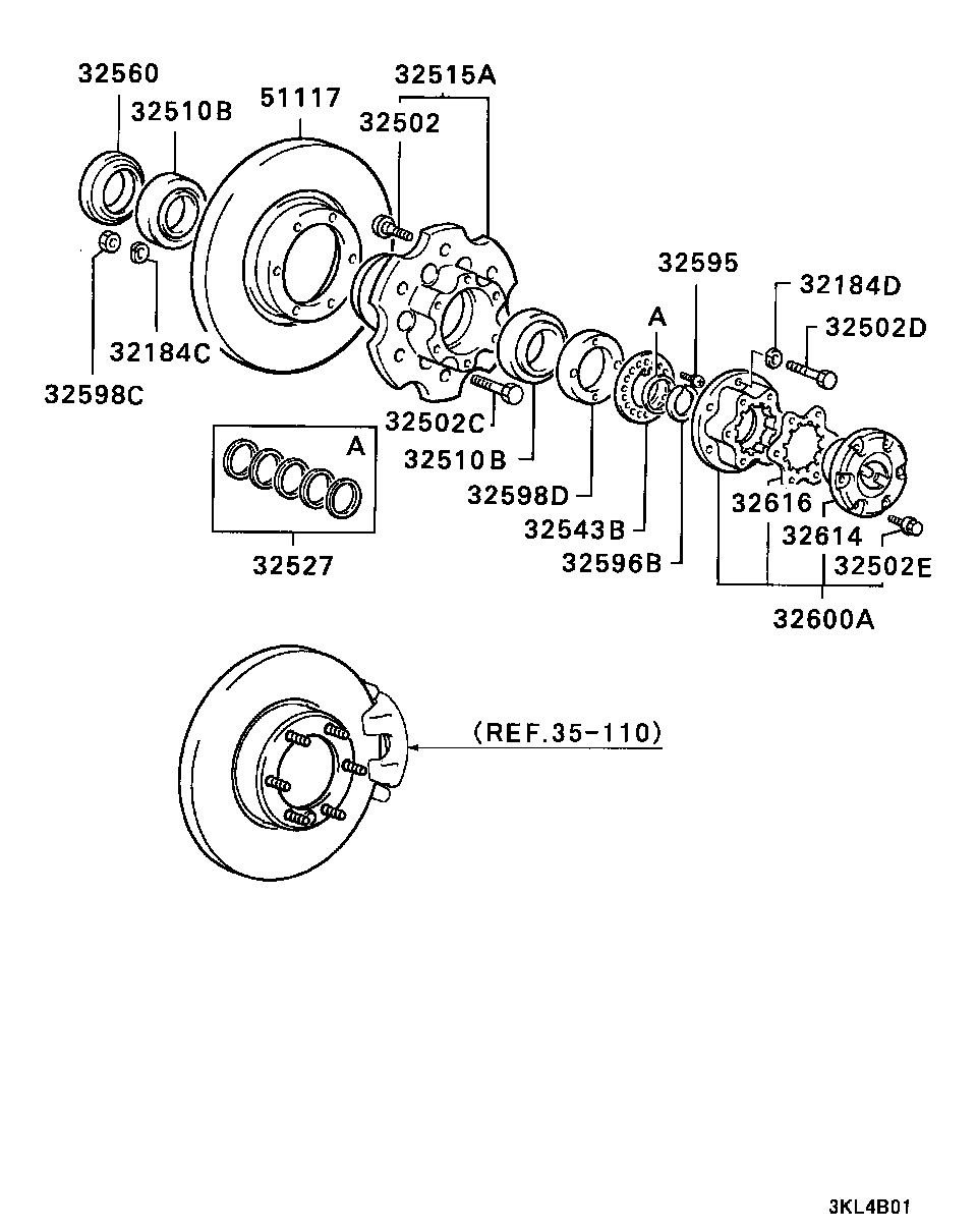 Mitsubishi MB297514 - Семеринг, колесен лагер vvparts.bg