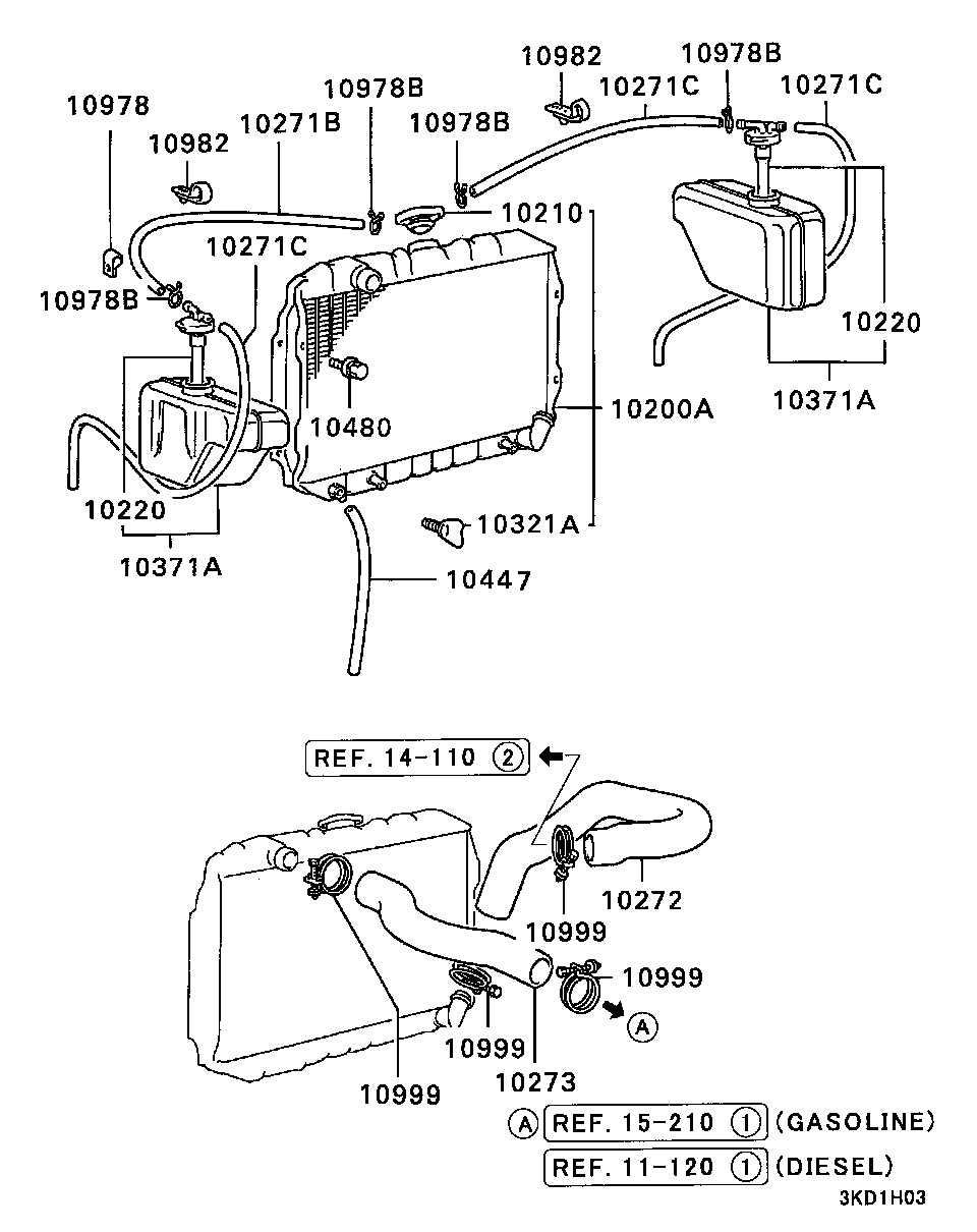 Mitsubishi MB008044 - Маркуч на радиатора vvparts.bg