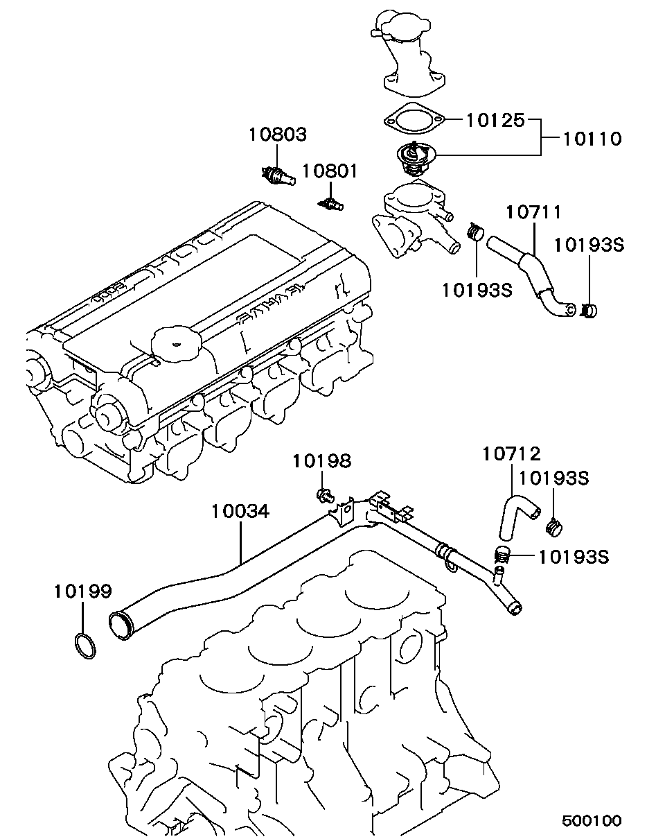 TOYOTA MD997607 - Термостат, охладителна течност vvparts.bg