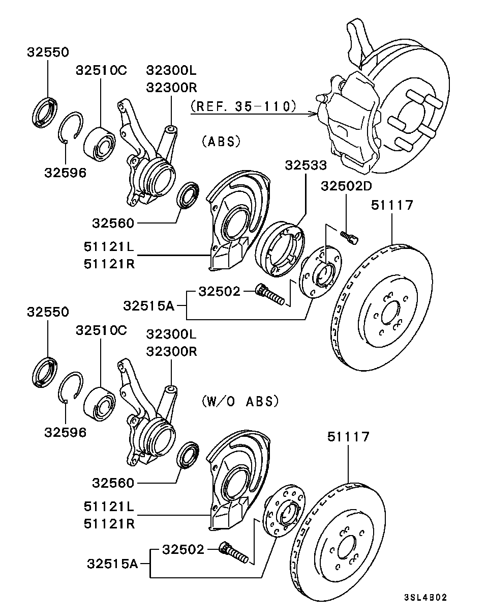 Mitsubishi MB30 3875 - Семеринг, колесен лагер vvparts.bg