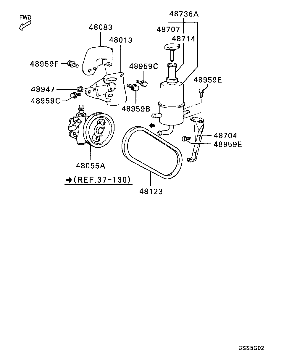 Mitsubishi MD178430 - Трапецовиден ремък vvparts.bg