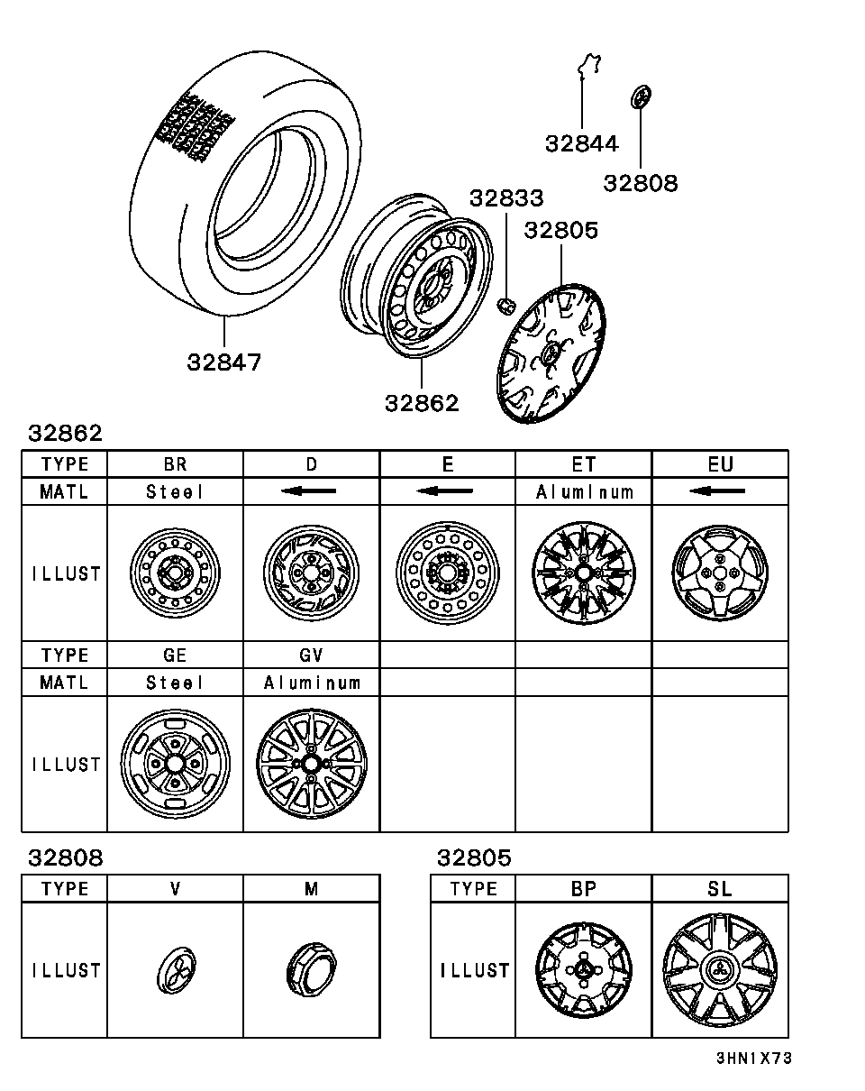 Mitsubishi MB057636 - Гайка на колелото vvparts.bg