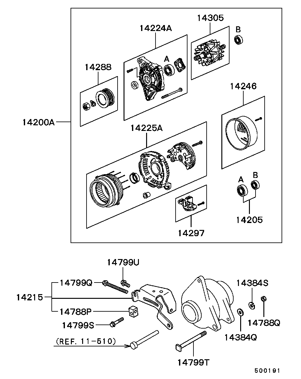 Mitsubishi MD 343416 - Генератор vvparts.bg