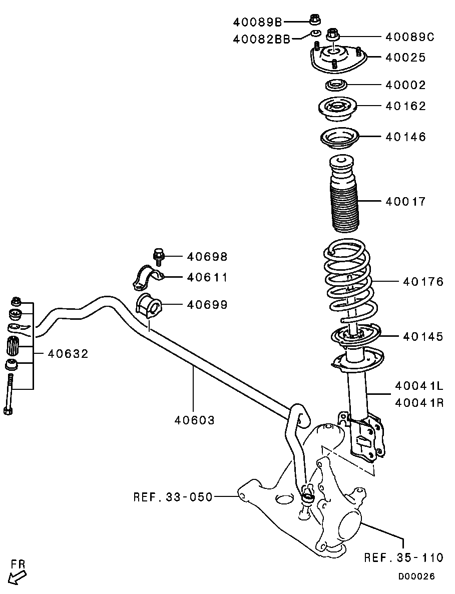 Mitsubishi MR594014 - Пружина за ходовата част vvparts.bg