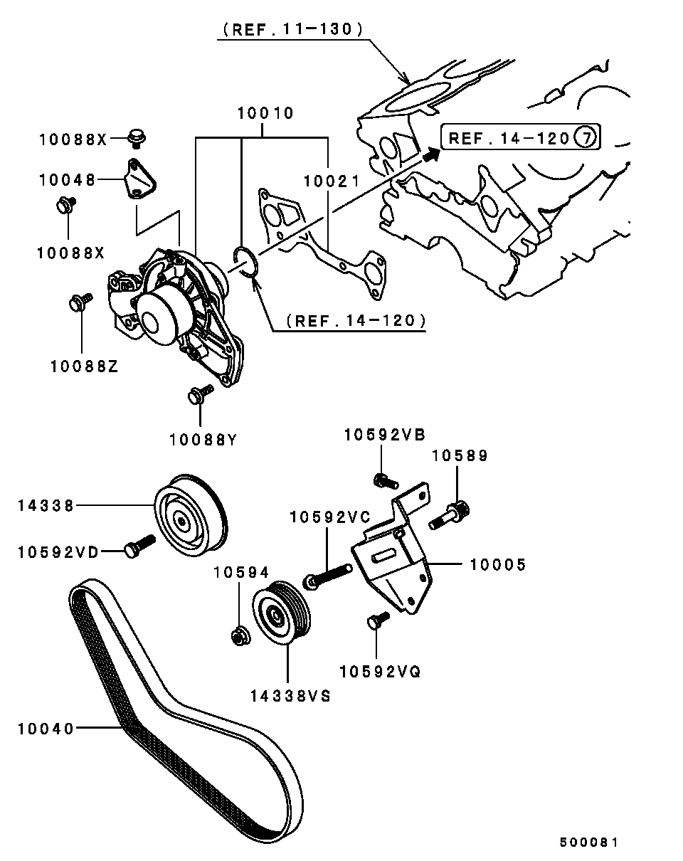 Honda MD187463 - Пистов ремък vvparts.bg