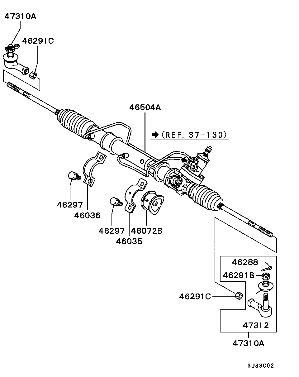 Hyundai MB912519 - Накрайник на напречна кормилна щанга vvparts.bg