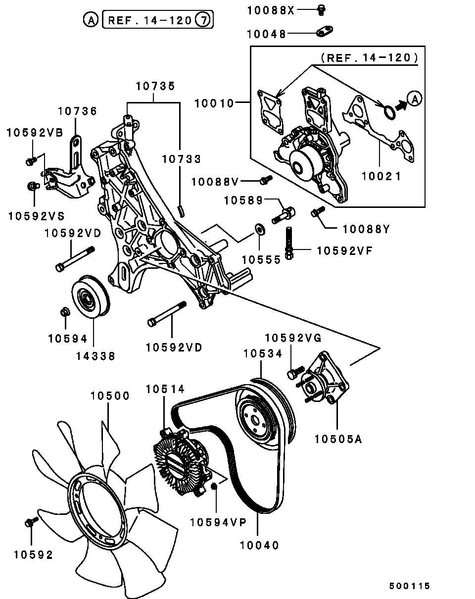 Chrysler MD972004 - Водна помпа vvparts.bg