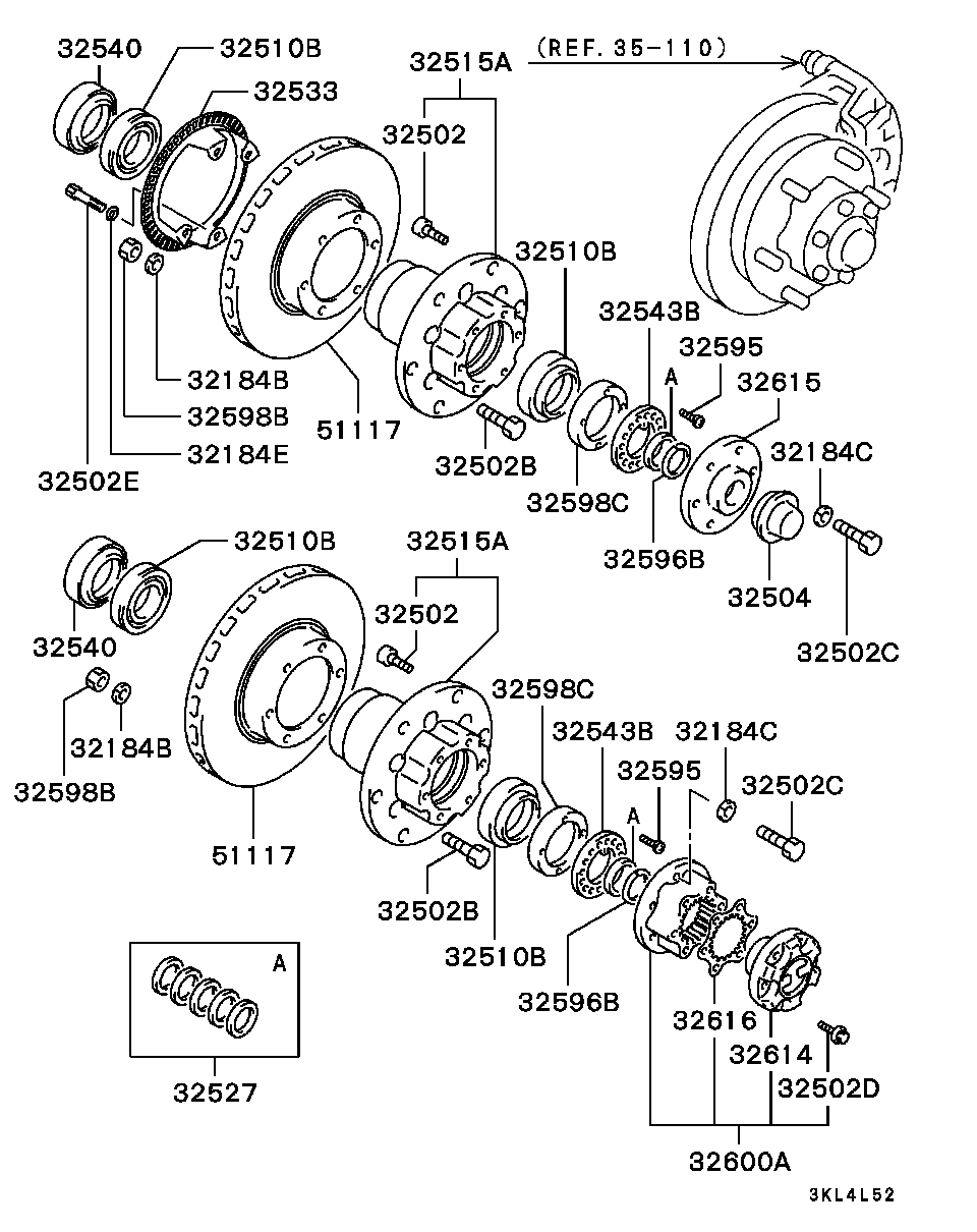 Mitsubishi MB092882 - Комплект колесен лагер vvparts.bg