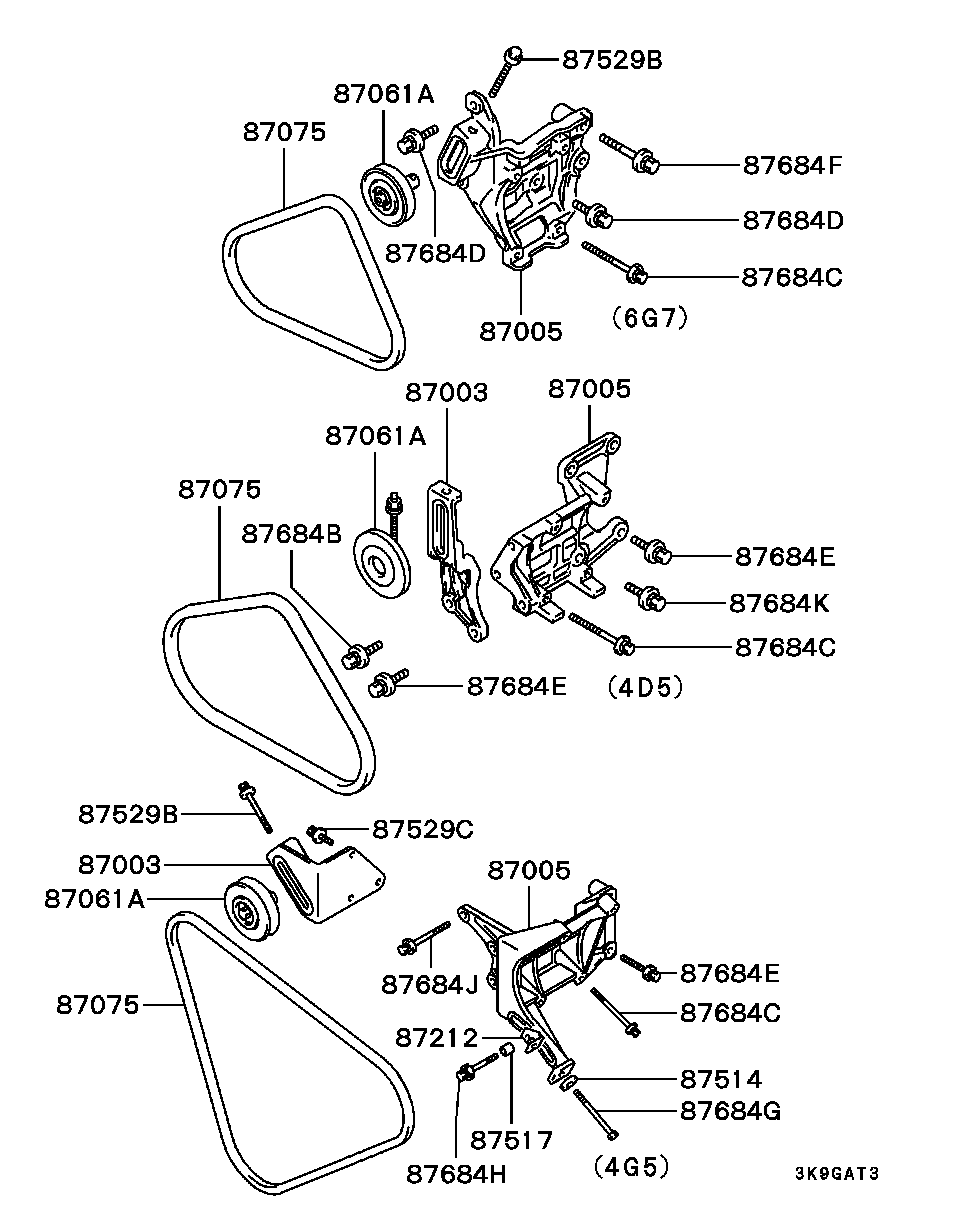 Mitsubishi MB813344 - Трапецовиден ремък vvparts.bg