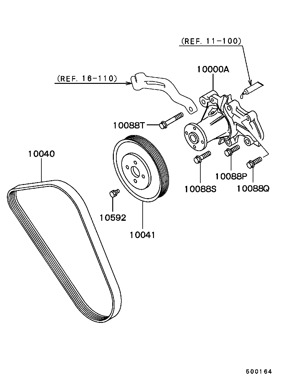 Mitsubishi MD338513 - Пистов ремък vvparts.bg