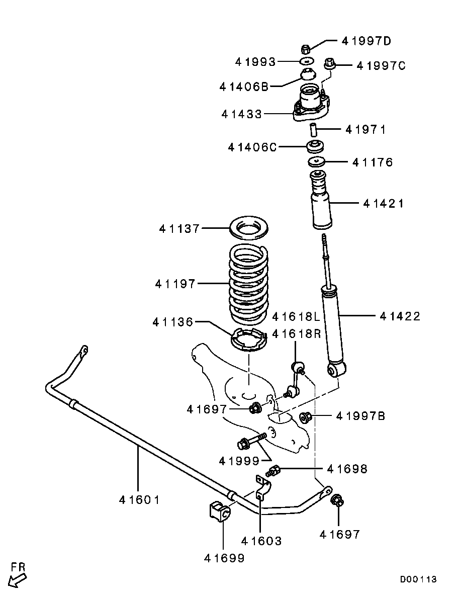 Mitsubishi MR594612 - Тампон на макферсън vvparts.bg