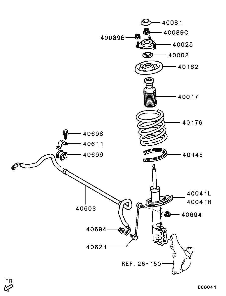 Mitsubishi 4060A050 - Амортисьор vvparts.bg