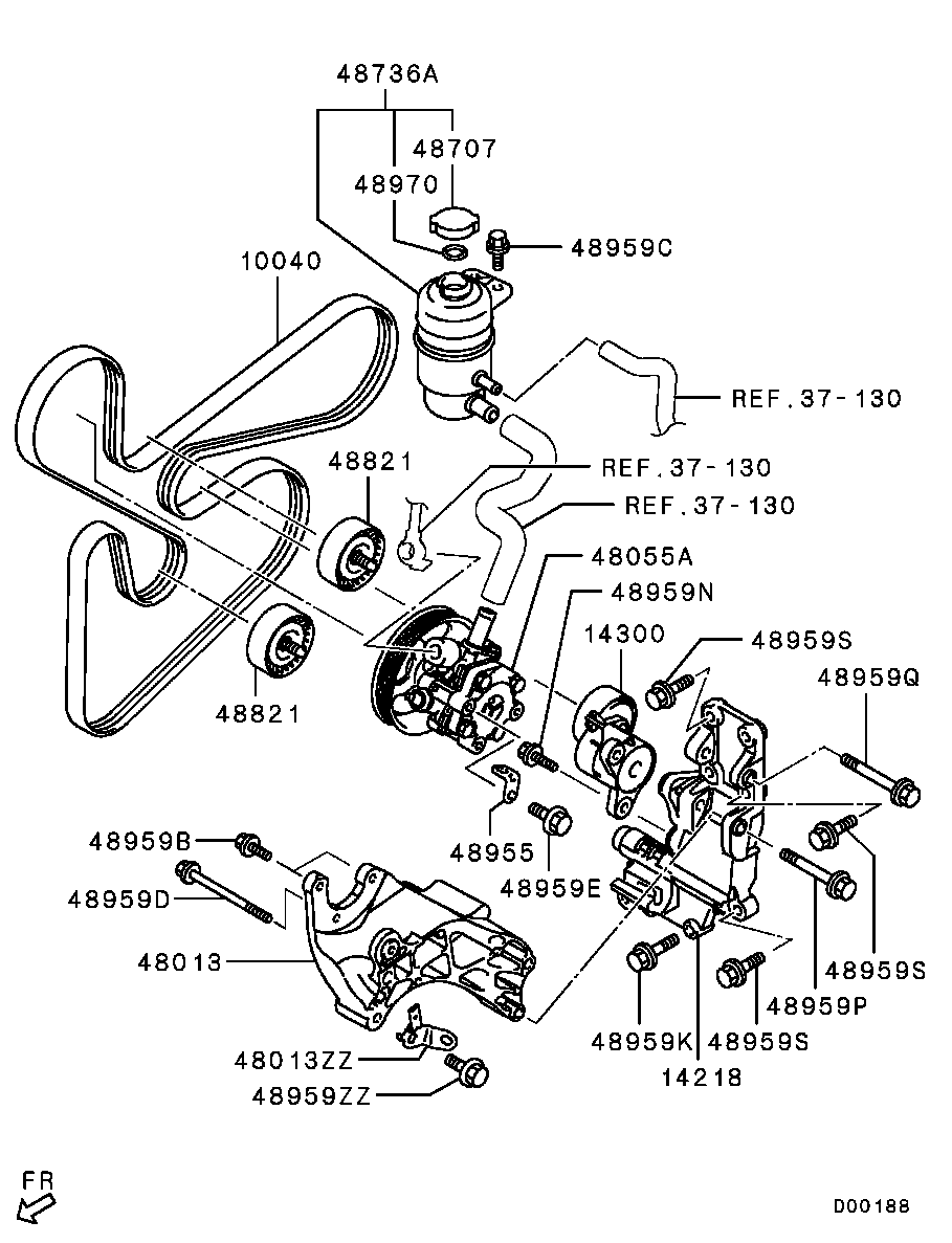 Mitsubishi 4451A114 - Пистов ремък vvparts.bg