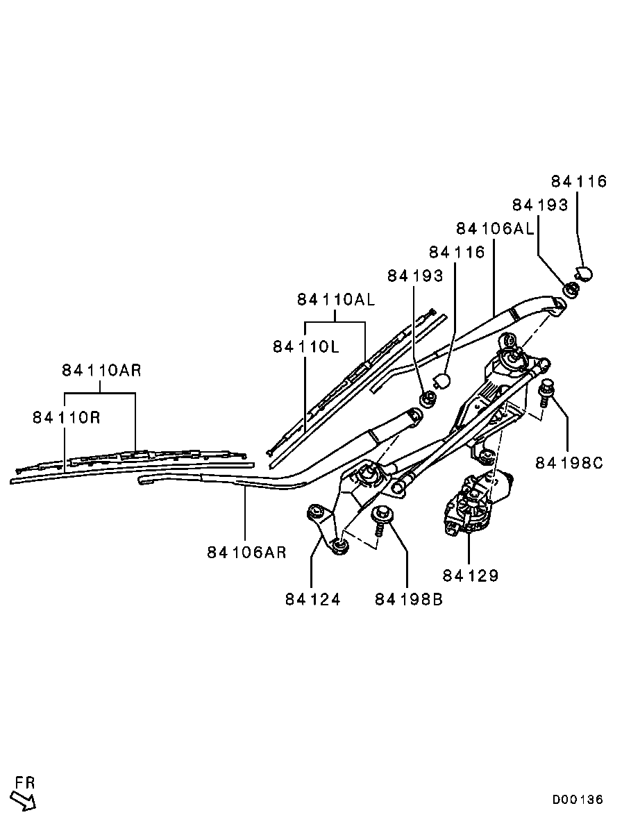 Mitsubishi 8250A180 - Перо на чистачка vvparts.bg