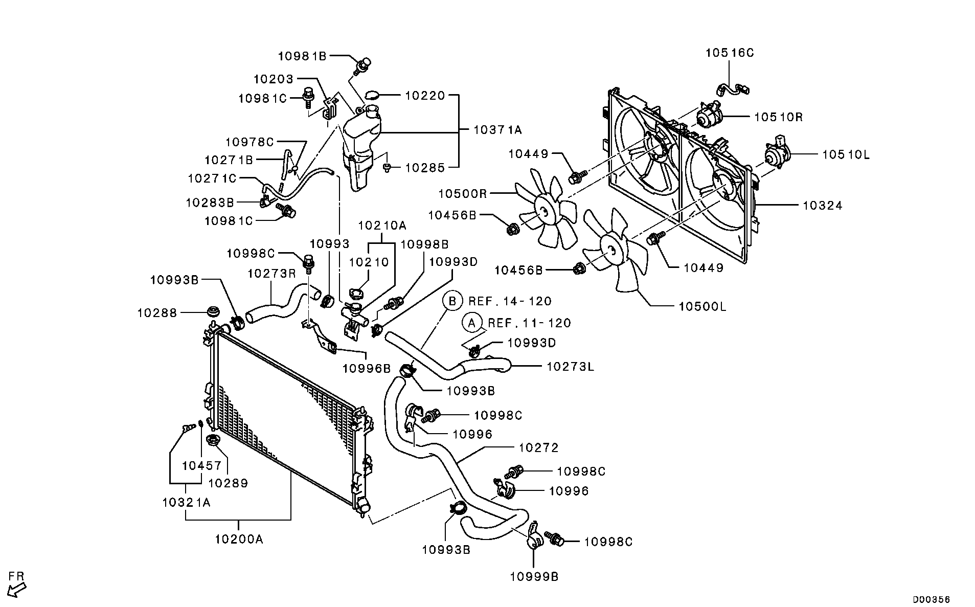 Mitsubishi 1350A695 - Радиатор, охлаждане на двигателя vvparts.bg