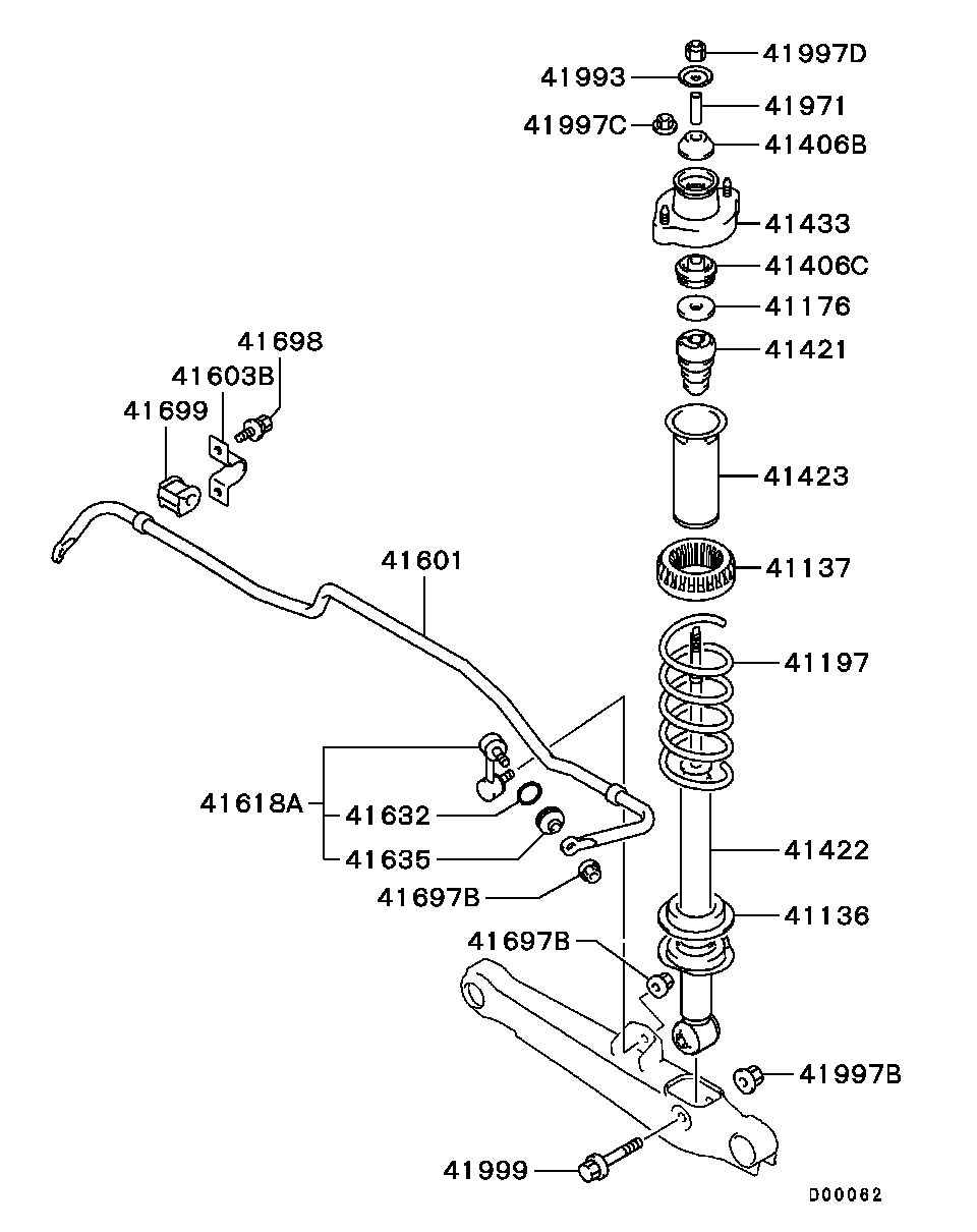 Mitsubishi MN101520 - Амортисьор vvparts.bg