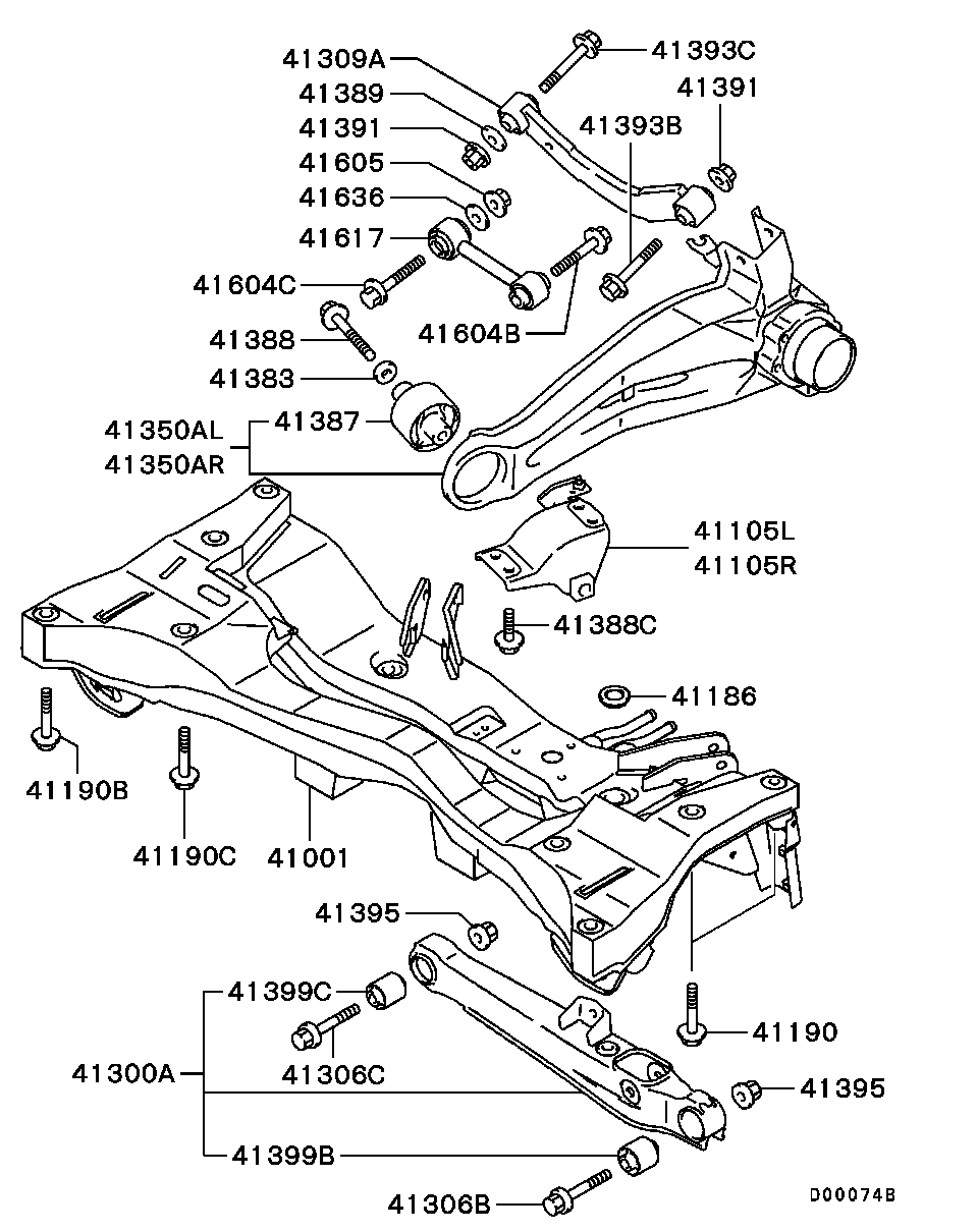 Mitsubishi MN100108 - Носач, окачване на колелата vvparts.bg