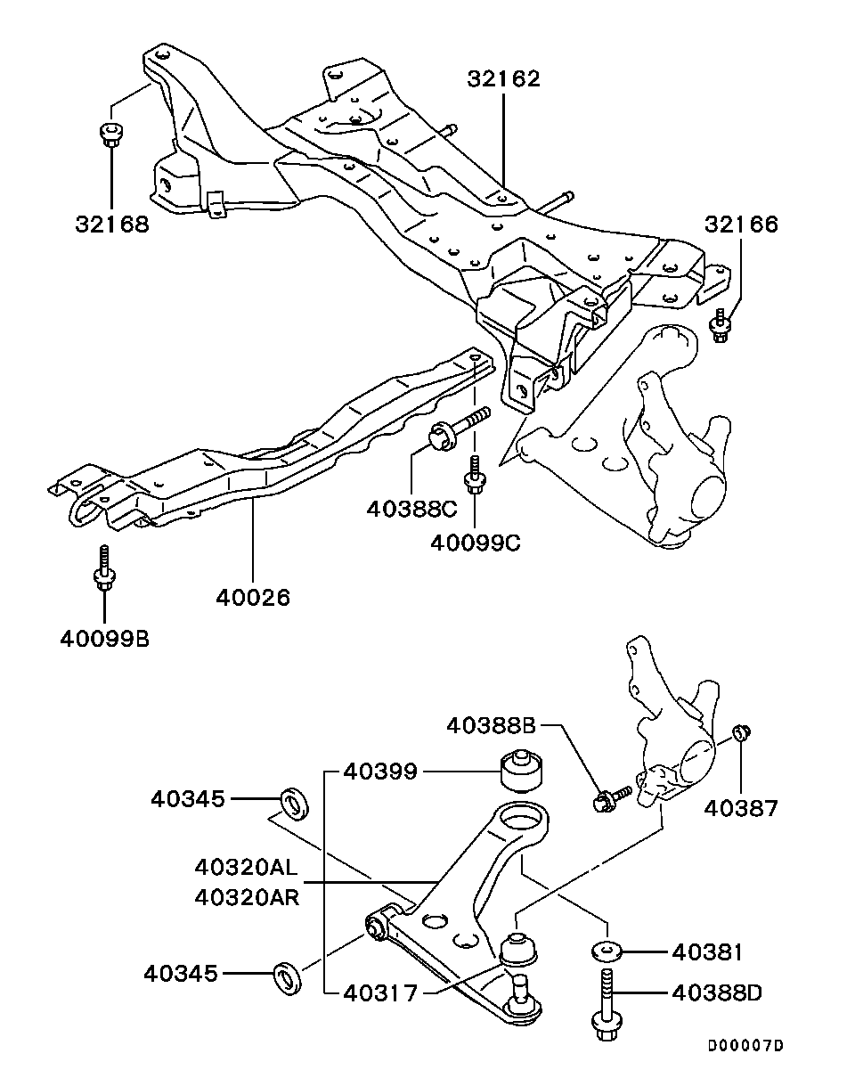 Mitsubishi MR403441 - Тампон, носач vvparts.bg