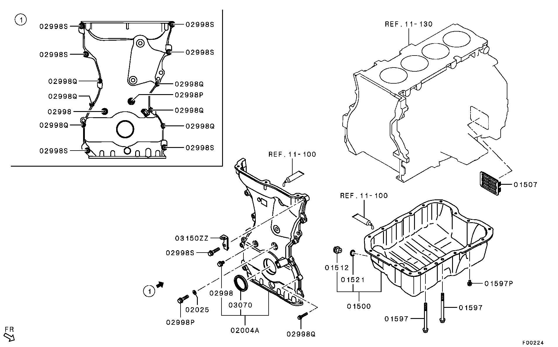 Chrysler 1052A149 - Семеринг, колянов вал vvparts.bg