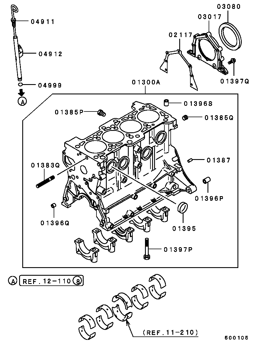 Mitsubishi MD016549 - Семеринг, колянов вал vvparts.bg