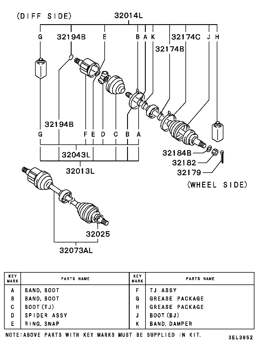 Mitsubishi MB 526 863 - Маншон, полуоска vvparts.bg