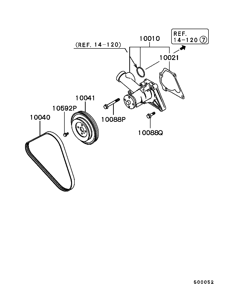 Chrysler MD117356 - Пистов ремък vvparts.bg