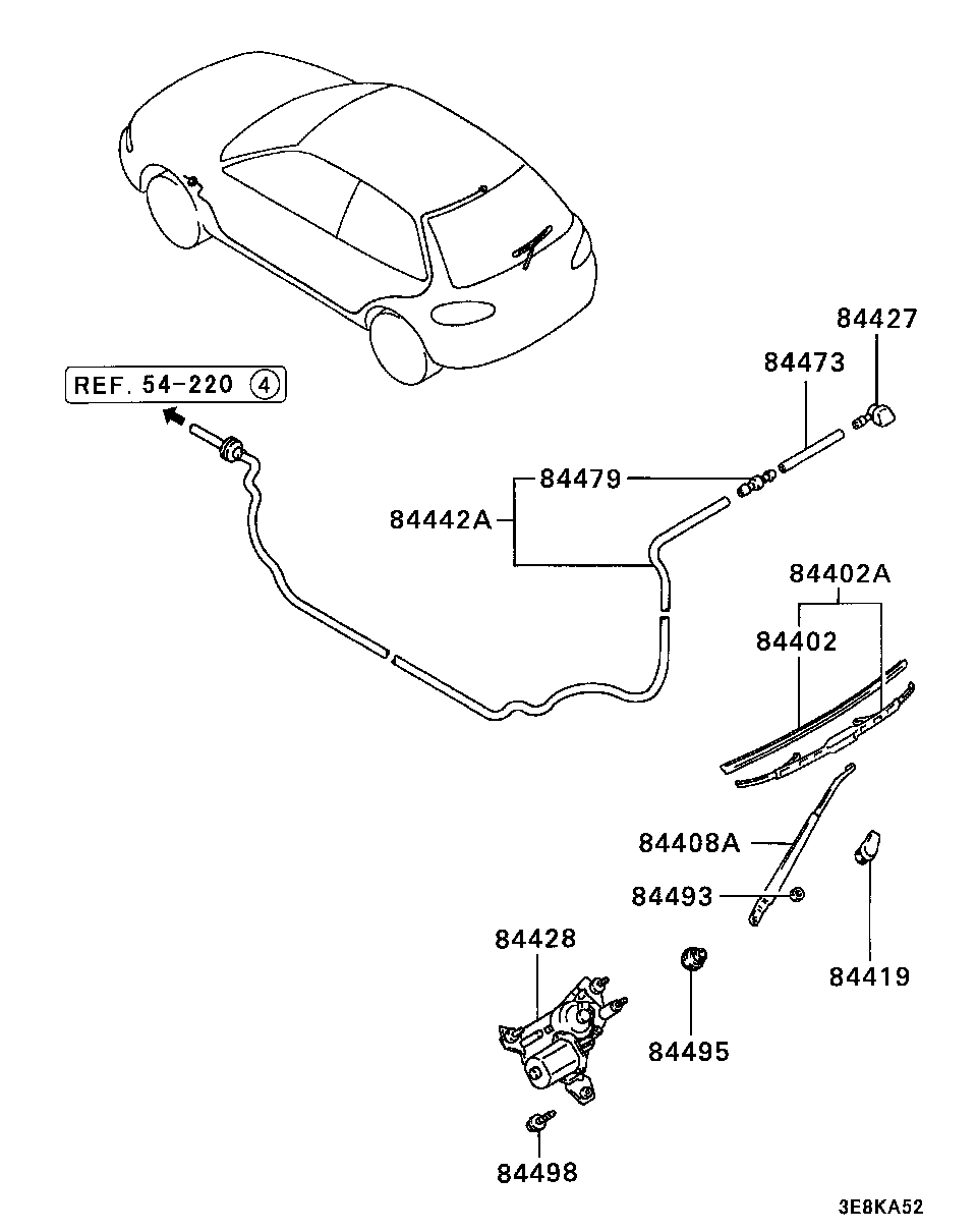 Mitsubishi MB821144 - Перо на чистачка vvparts.bg