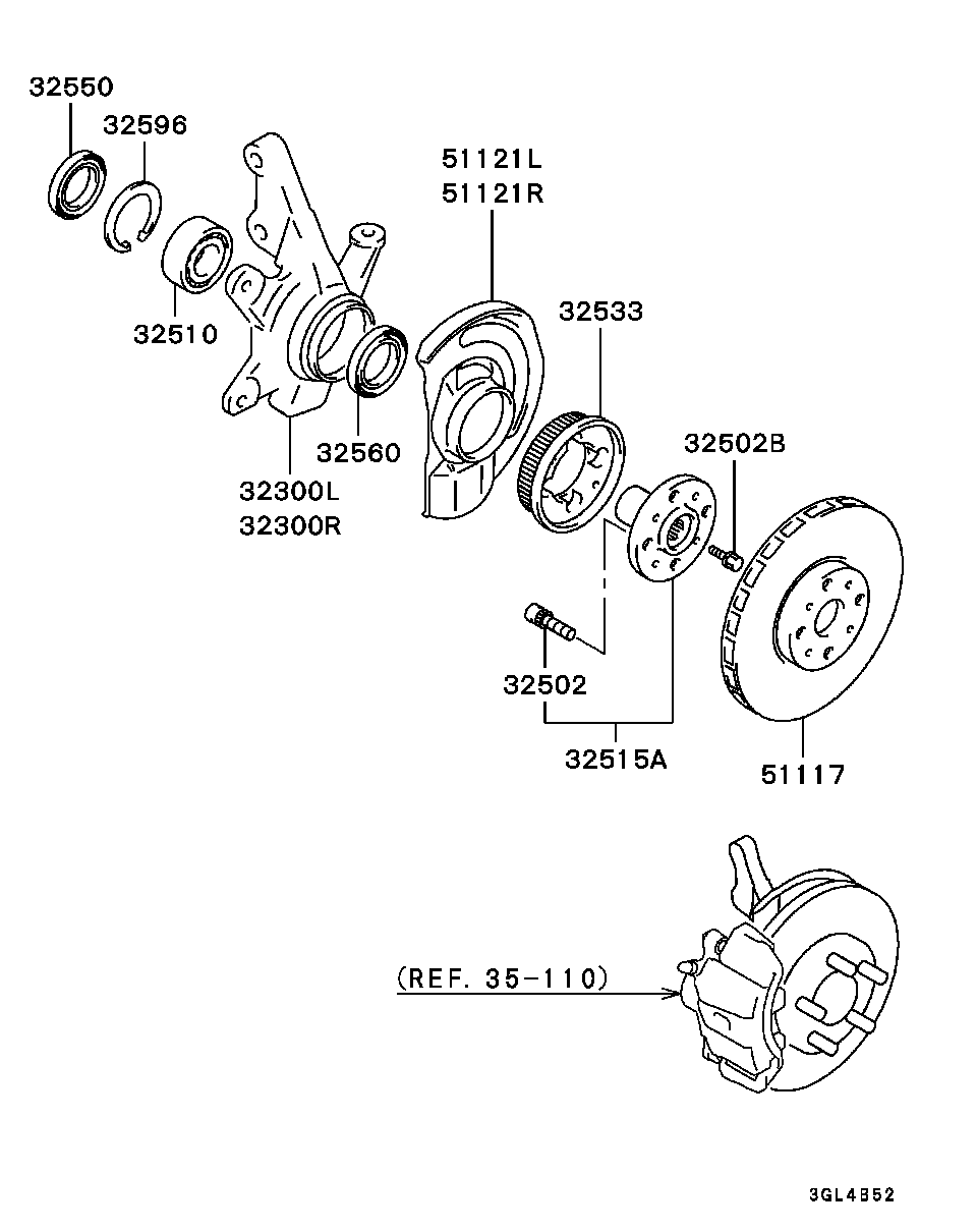 Mitsubishi MB57 3309 - Семеринг, колесен лагер vvparts.bg