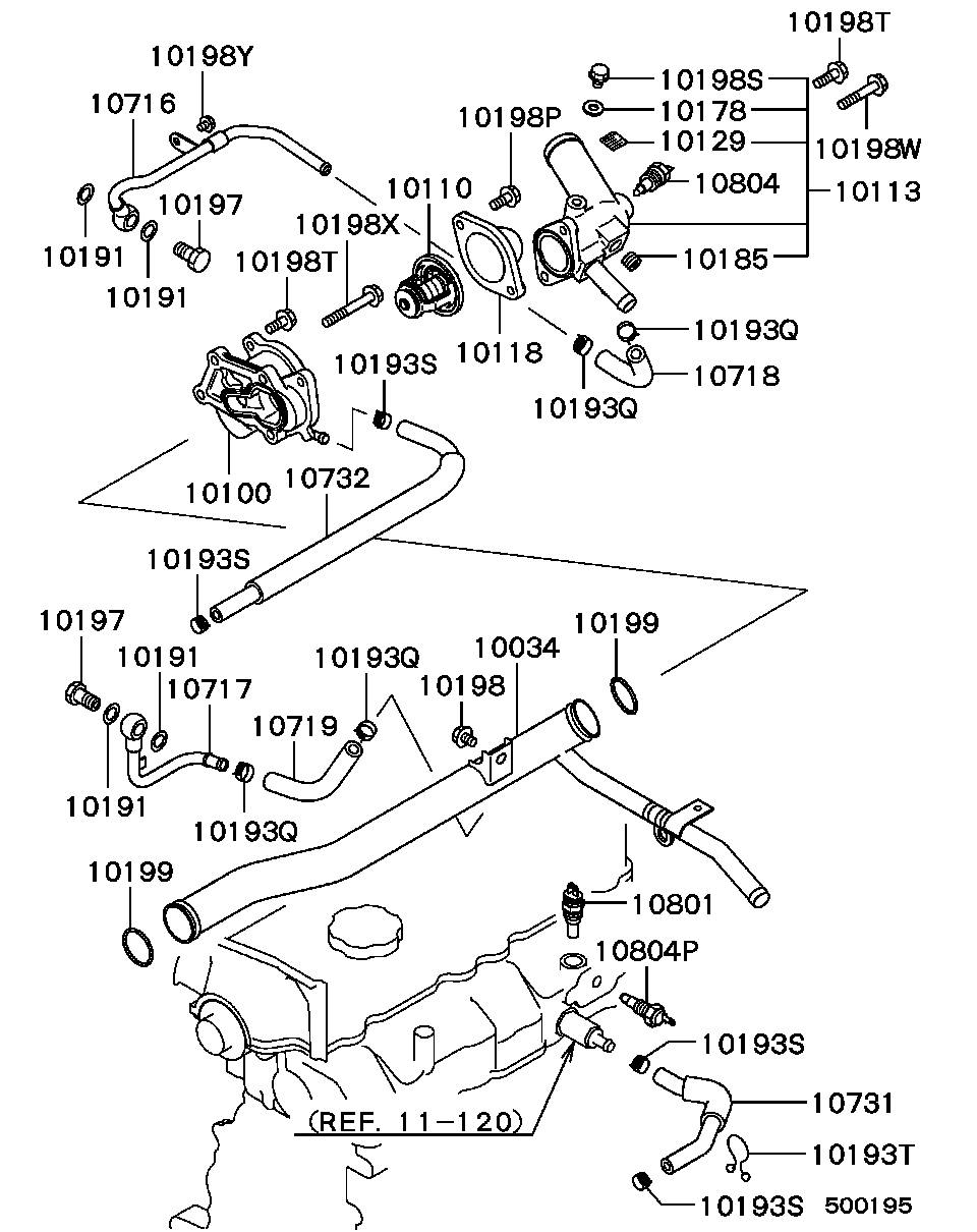 Mitsubishi MD317015 - Термостат, охладителна течност vvparts.bg