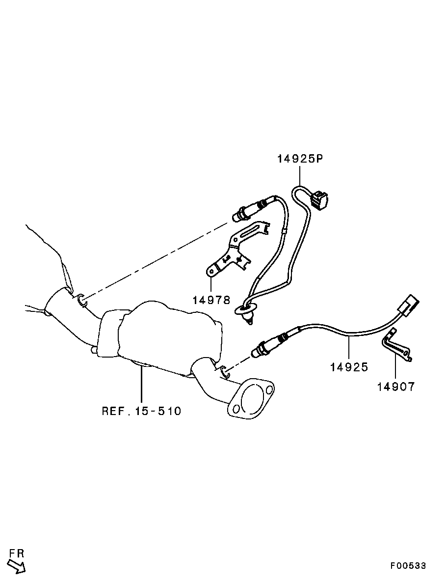 Mitsubishi 1588A233 - Ламбда-сонда vvparts.bg