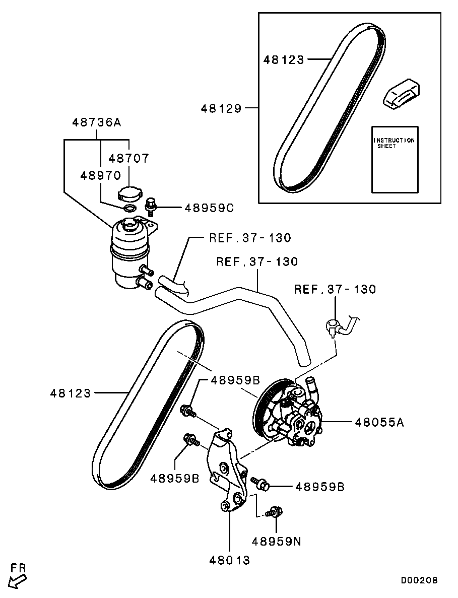 Mitsubishi 4451A112 - Пистов ремък vvparts.bg