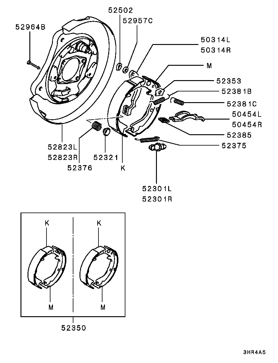 LEXUS MB950211 - Комплект спирачна челюст vvparts.bg