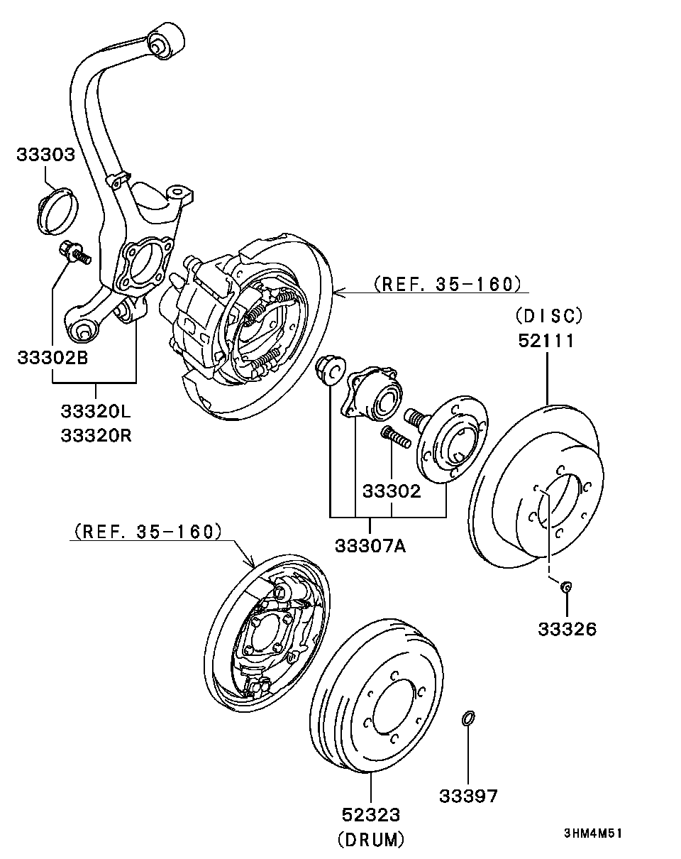 Mitsubishi MB864967 - Комплект колесен лагер vvparts.bg