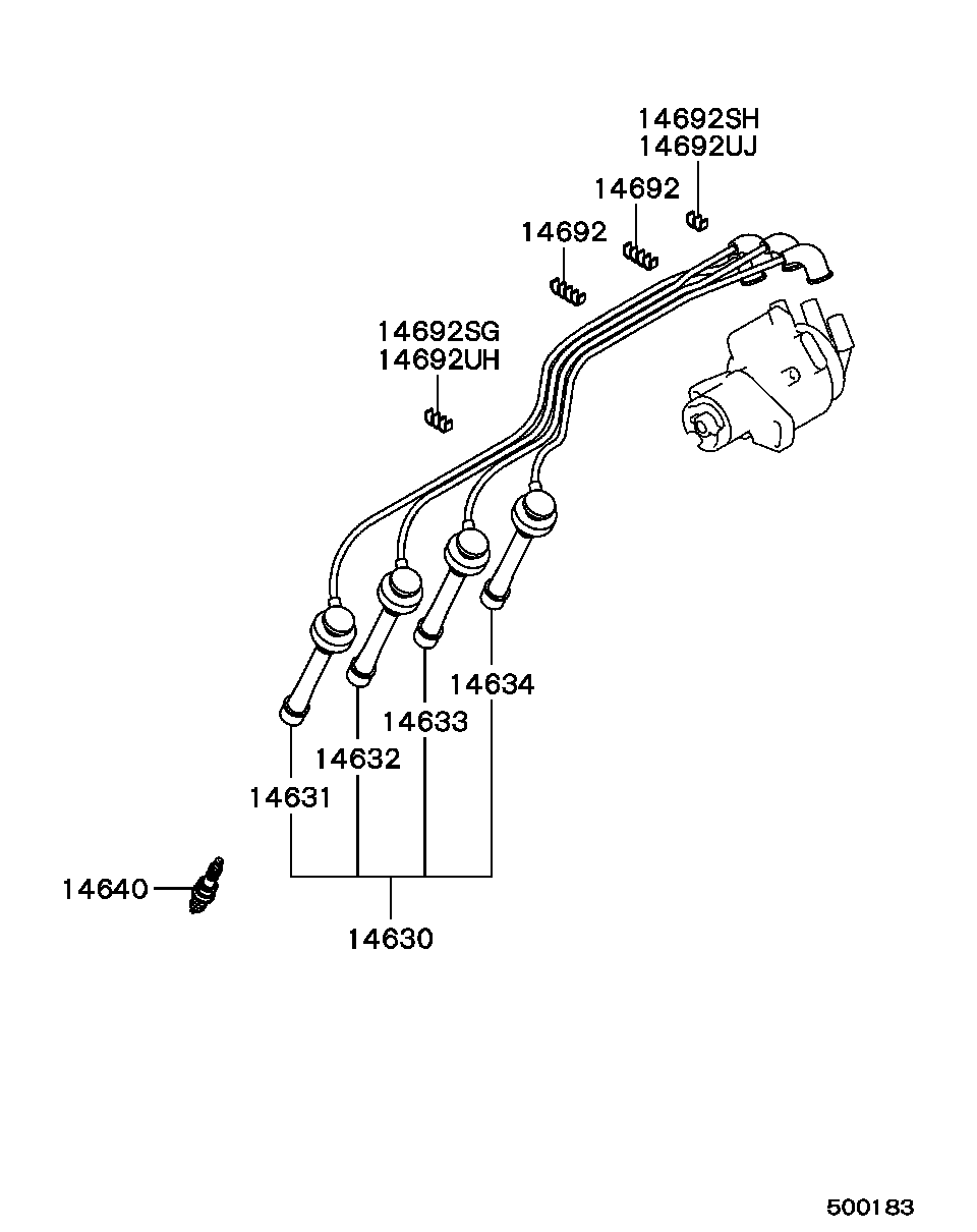 Proton MD193015 - Комплект запалителеи кабели vvparts.bg