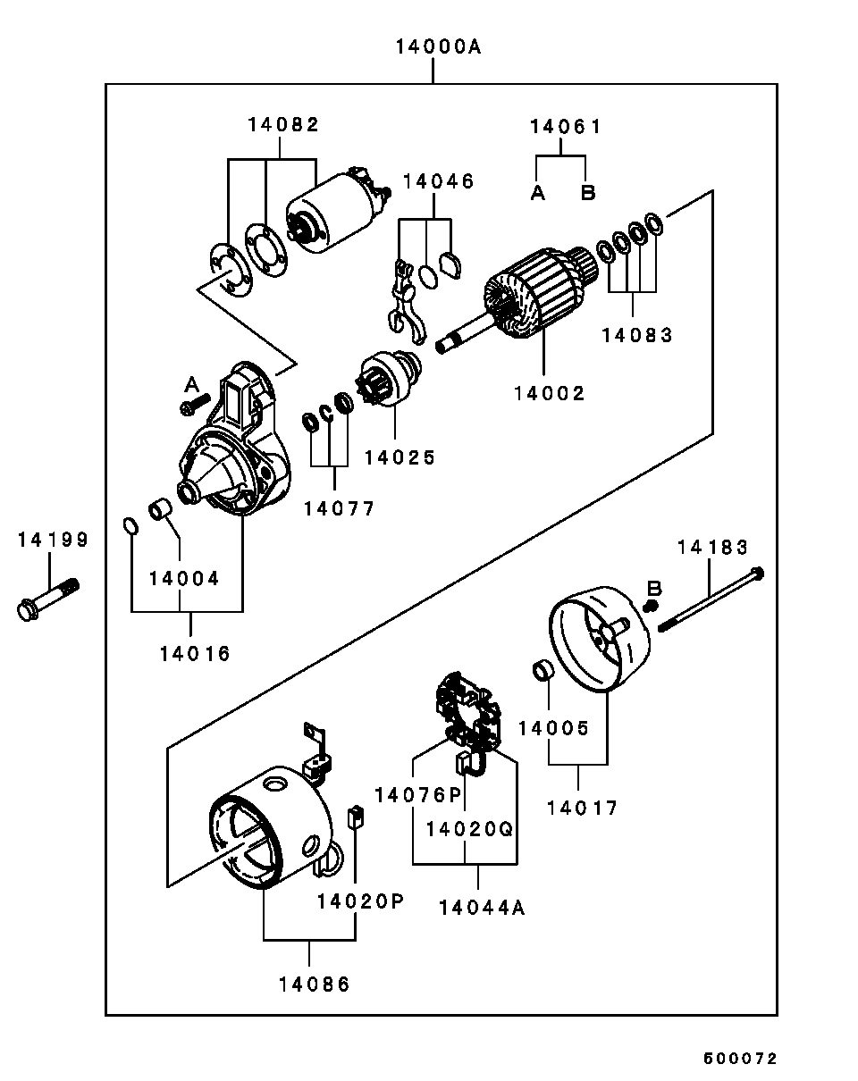 Mitsubishi MD60 7997 - Магнитен превключвател, стартер vvparts.bg