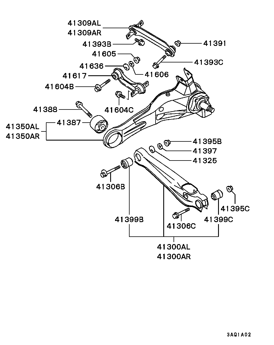 Mitsubishi MR130480 - Носач, окачване на колелата vvparts.bg