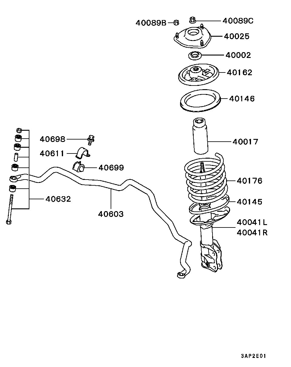 Mitsubishi MR316528 - Тампон на макферсън vvparts.bg