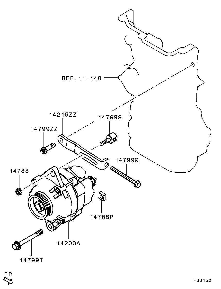 Mitsubishi 1800A123 - Генератор vvparts.bg