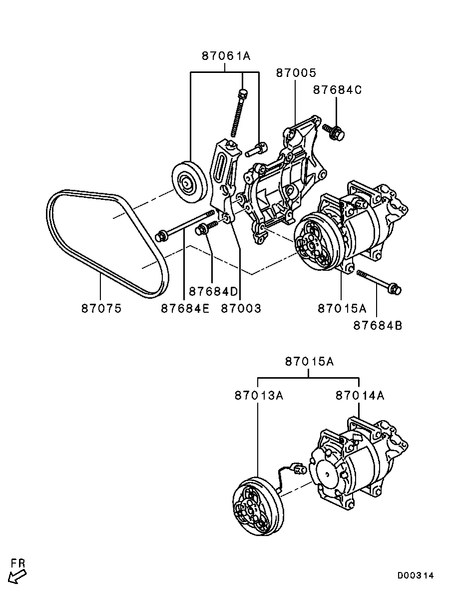 Mitsubishi MB958692 - Трапецовиден ремък vvparts.bg