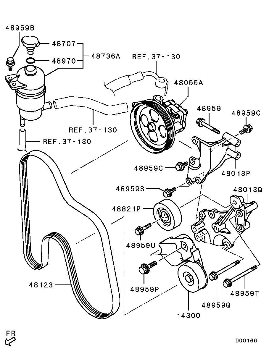 Mitsubishi 1340A085 - Пистов ремък vvparts.bg