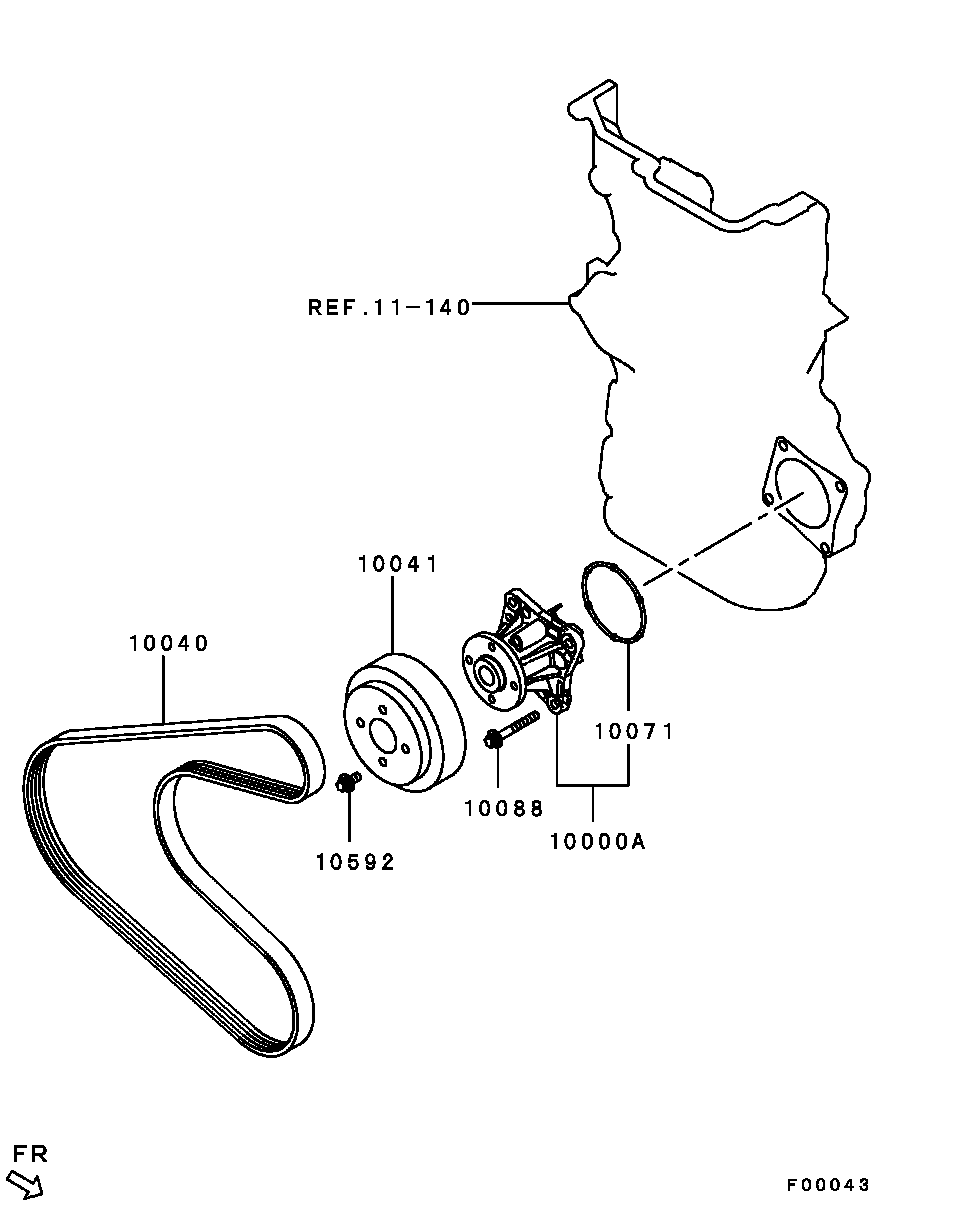 Mitsubishi MN176569 - Пистов ремък vvparts.bg