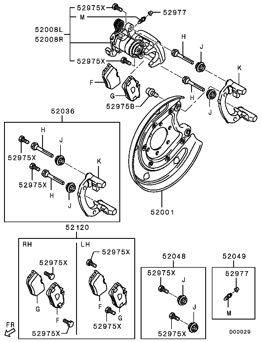 Mitsubishi 4605A074 - Спирачен апарат vvparts.bg