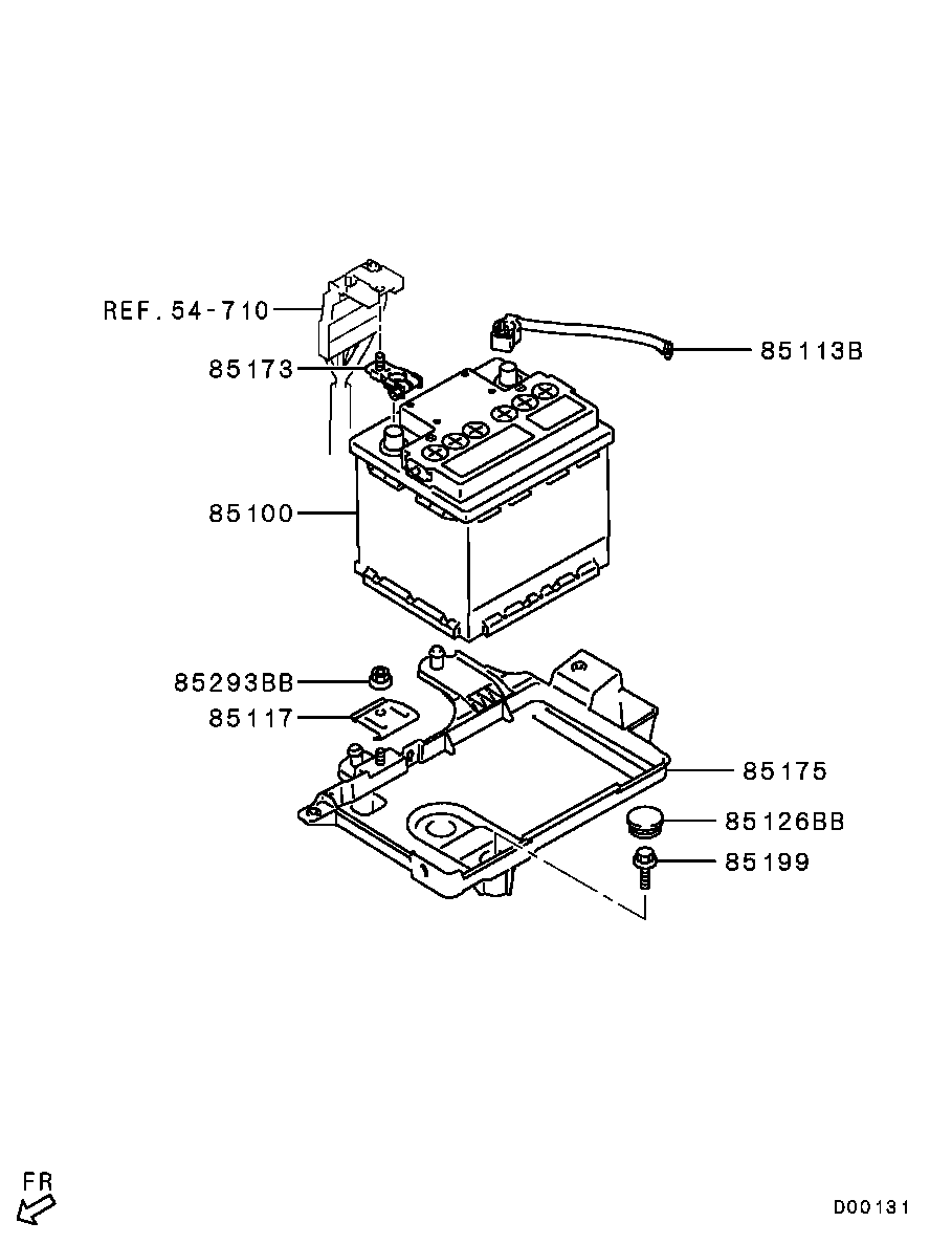 Mitsubishi MN148850 - Стартов акумулатор vvparts.bg