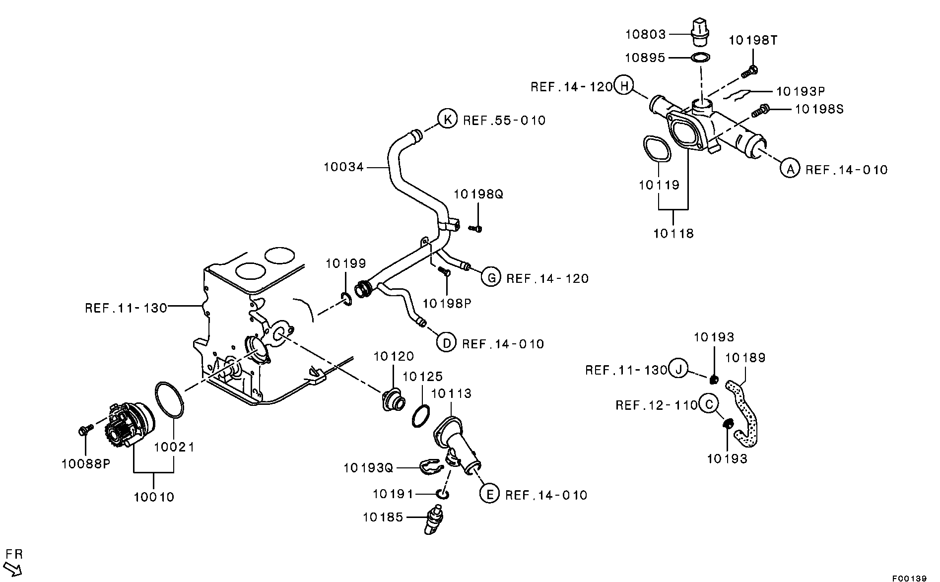 Mitsubishi MN-980138 - Уплътнение, термостат vvparts.bg