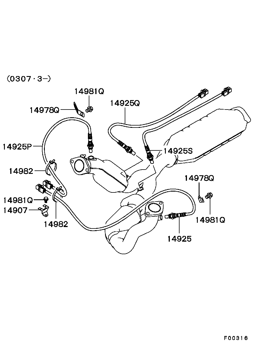 Mitsubishi MR507378 - Ламбда-сонда vvparts.bg